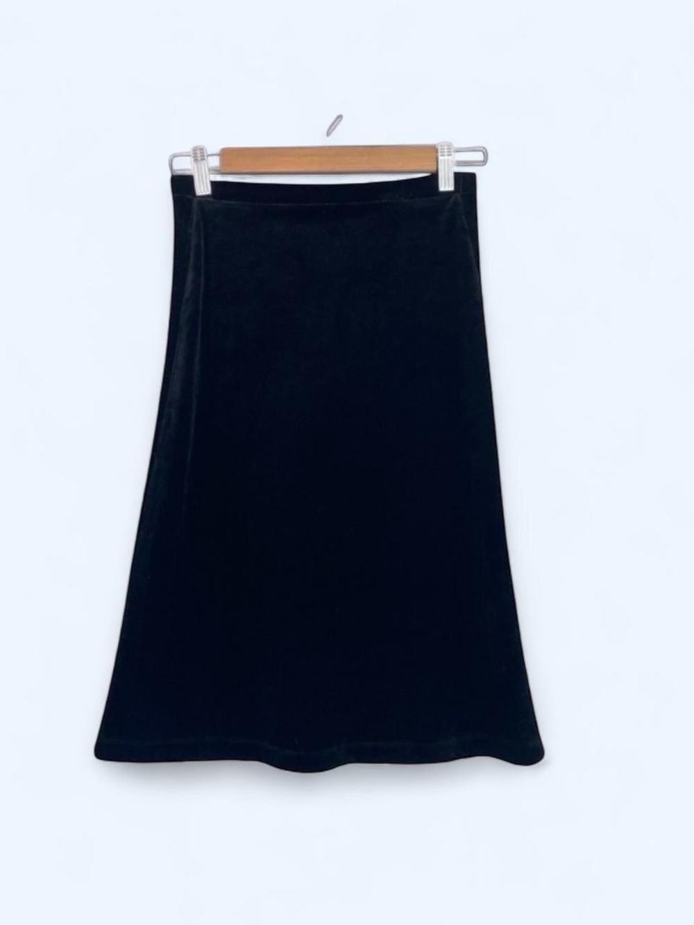Vintage GAP y2k style black velvet midi skirt size small